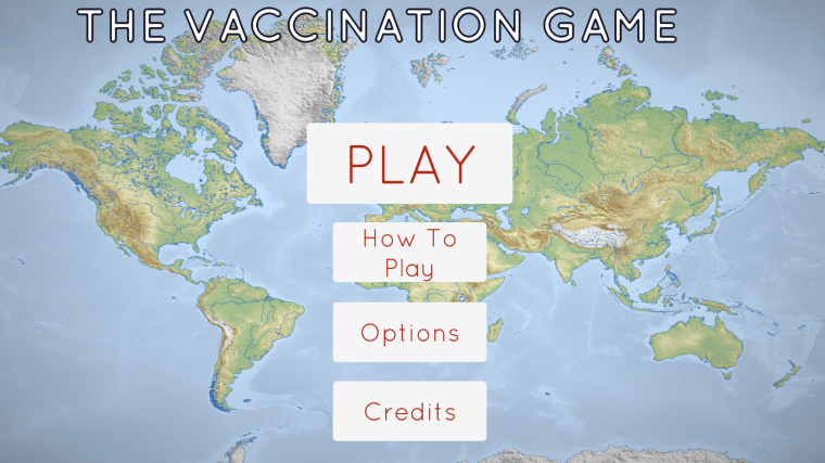 Screen shot from the Vaccination Game, including text explaining the virtual vaccine